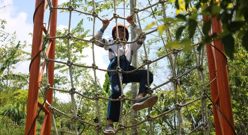 Serunya Outbound Siswa Berlian School di Apple Sun Batu