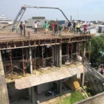 PCM Sambikerep Mengecor Lantai Tiga Gedung Panti