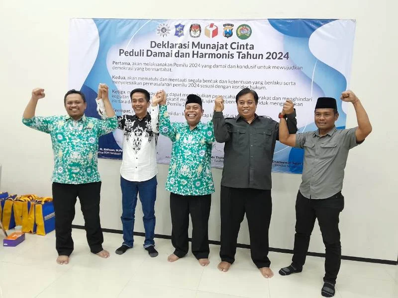 Deklarasi Pemilu Damai di Muhammadiyah Surabaya, Ada Ngopi dan Makan Gratis
