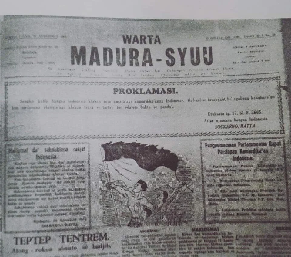 Gema Proklamasi di Surabaya dalam Bahasa Madura