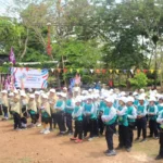 Serunya Flying Fox Siswa SD Mudabo di Sendang Asmoro