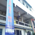 Peserta Fortasi Ini Terkejut, Ada yang Meluncur dari Puncak Gedung