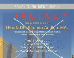 Tak Hanya Khalid Basalamah di Sidoarjo, Pengajian Firanda Andirja di Malang juga Dibatalkan