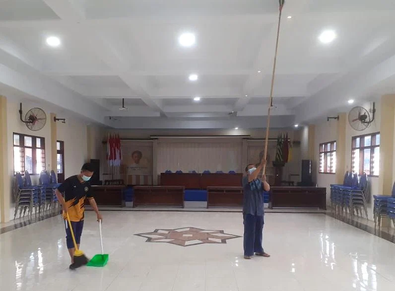 GDM Lamongan Dibersihkan Sambut Peserta Roadshow Putaran Pertama