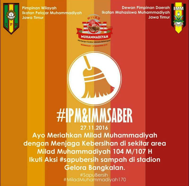 Antisipasi Sampah di Milad Bangkalan: IPM-IMM Bentuk Gerakan Sapu Bersih, Hasil Penjualannya Akan Diberikan Panti Asuhan