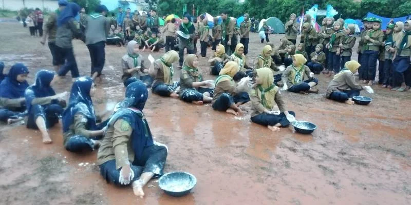 Upacara Muhammadiyah Camp Diguyur Hujan Deras, Inilah yang Dilakukan Pesertanya