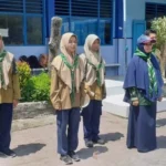 Panas Terik Anggota HW Ini Gelar Upacara