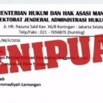 Waspada! Undangan Penipuan yang Atasnamakan Kemenkum HAM