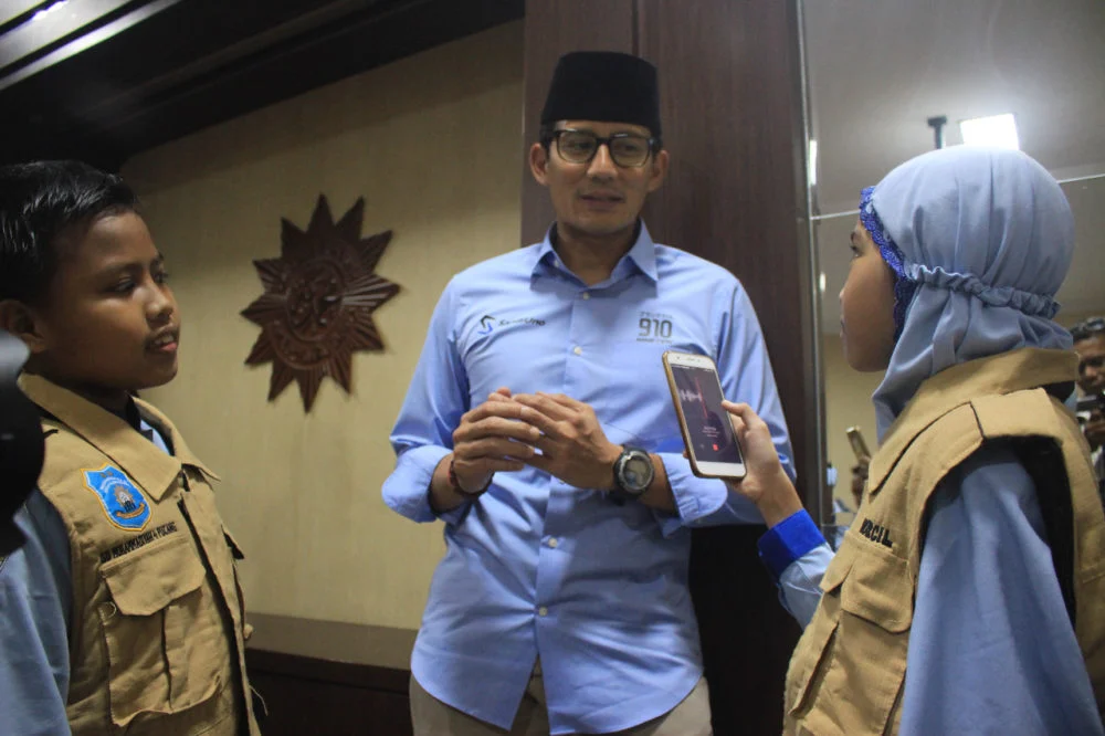 Diwawancarai Wartawan Cilik, Bang Sandi: Kita Ingin Semua Murid Belajar dengan Tekun dan Sepenuh Hati