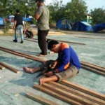 Tiba di Palu, 12 Relawan Muhammadiyah Jatim Langsung Siapkan Hunian Darurat