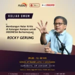 Diskusi Rocky Gerung di UMSurabaya Bisa Ditonton Live lewat PWMUTV Pagi Ini