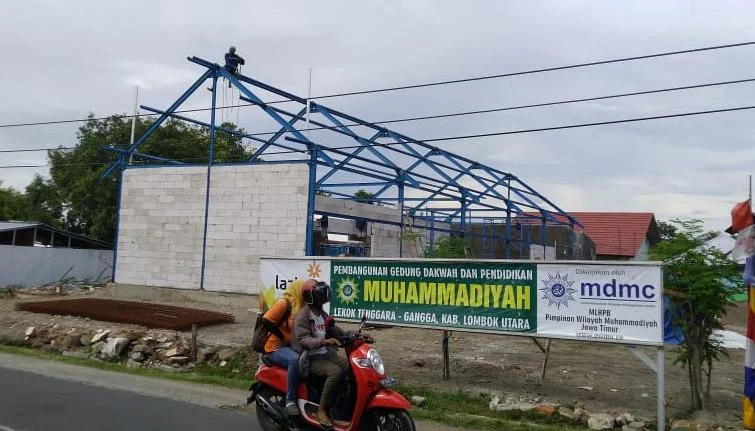 Begini Penampakan Gedung Dakwah Muhammadiyah Lombok Utara yang Dibangun Lazismu-MDMC Jatim