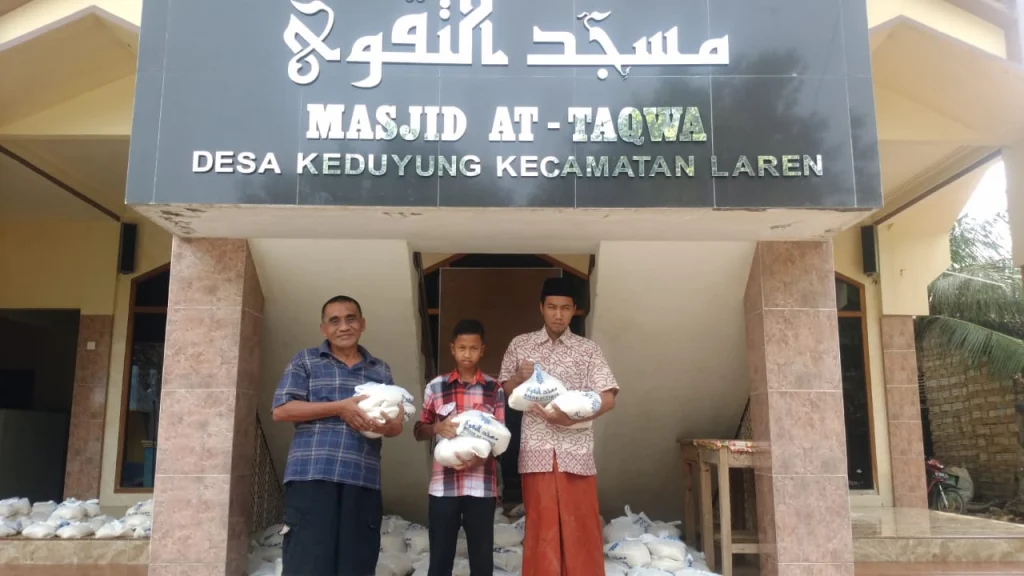 Masjid At Taqwa Desa Keduyung Salurkan 453 Kg Beras Zakat Fitrah dan Rp 22,4 Juta Zakat Mal