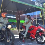 Serunya Test Ride Motor Ninja di SMK Mutu Gresik