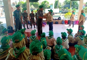 PKS SD Muri Berlatih Langsung di Markas Kodim 0817/Gresik