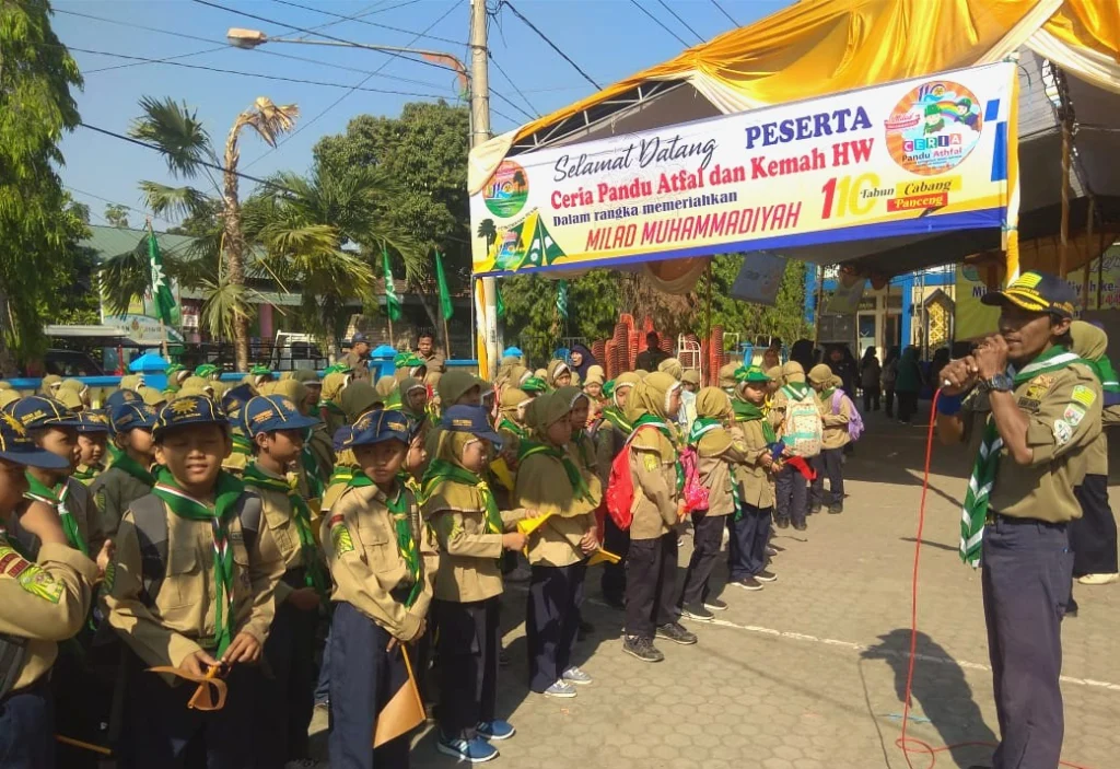 Tanpa Dilombakan, Ceria Pandu Athfal Kwarcab HW Panceng Tetap Meriah