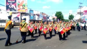 Drumband Surya Melati HW Watukebo Meriahkan Milad Muhammadiyah di Jember
