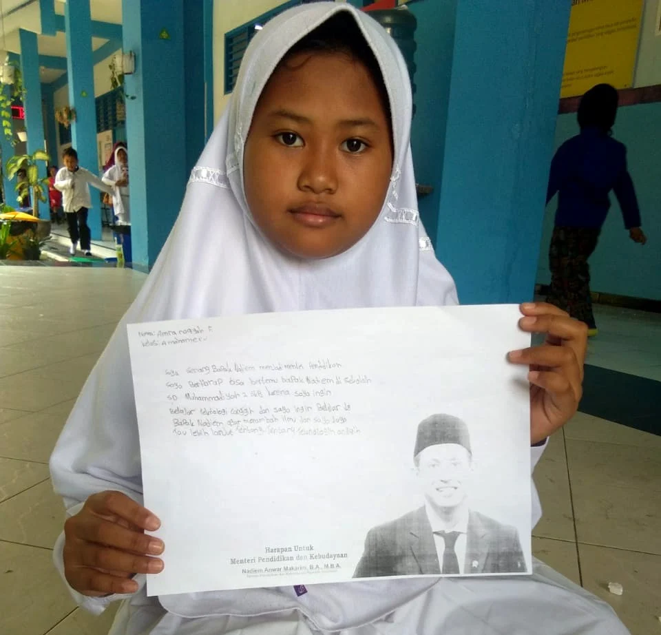 Saat Siswa Berlian School Berkirim Surat ke Mendikbud Nadiem Makarim, Ini Harapannya