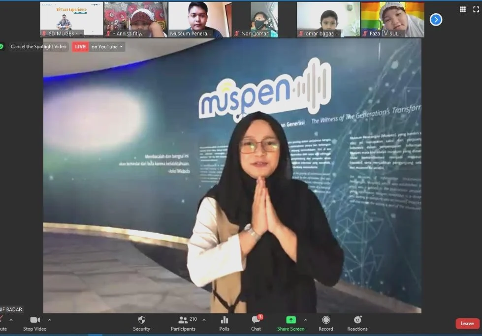 Siswa SD Mugeb Jelajahi Muspen secara Virtual