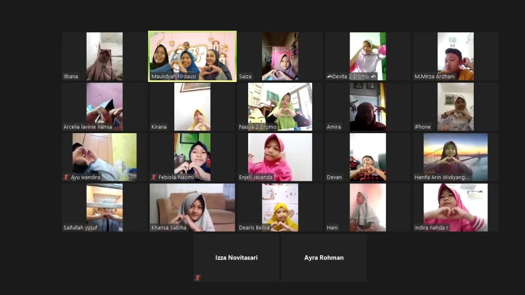 Halalbihalal Virtual SD Almadany, Seru!