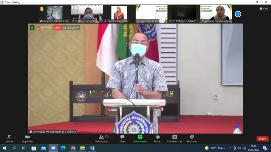 UMSurabaya Gandeng PWA Jatim Gelar Seminar Literasi Numerasi