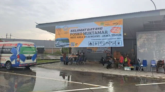 Penggembira Muktamar Bisa Singgah di Posko Lazismu Rest Area 575 B Ngawi