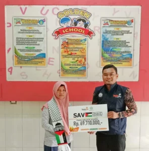 PAUD Golden School Lamongan Salurkan Dana Palestina ke Lazismu