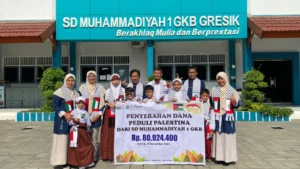 SD Mugeb Salurkan Donasi Peduli Palestina Rp 80,9 Juta