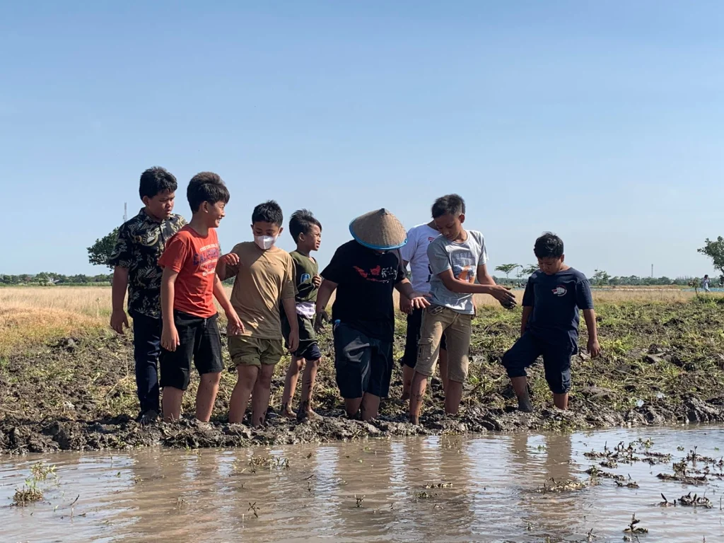 Seru! Turun ke Sawah seperti Lumpur Pengisap