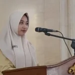 Kader Ulama Perempuan Smamda Tausiah di Mimbar Masjid An-Nur