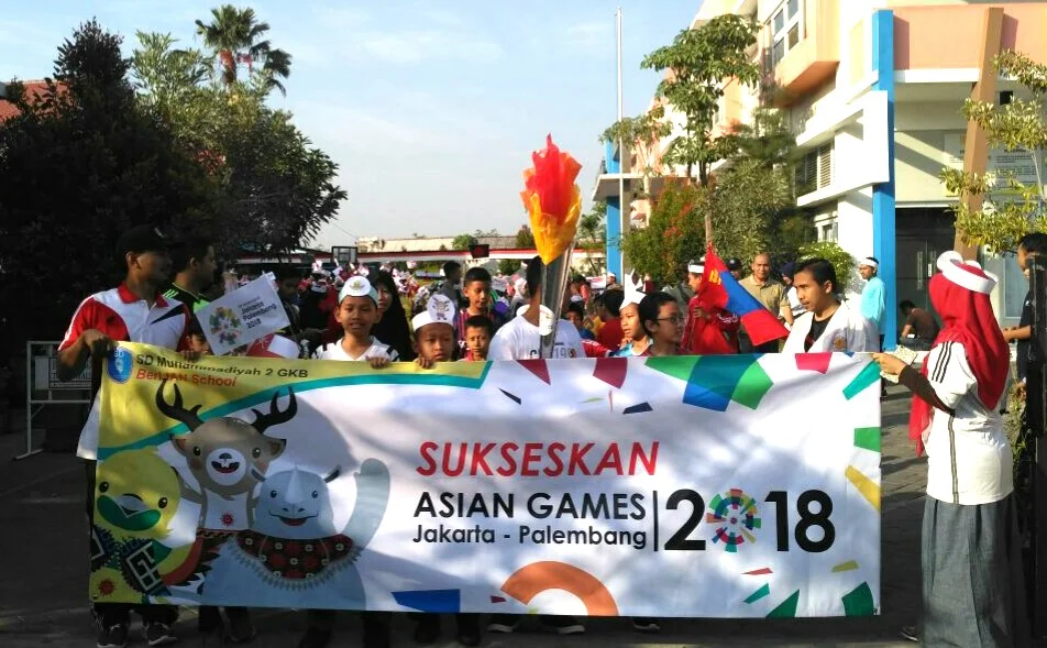 Berlian School Ikut Arak ‘Obor’ Asian Games 2018