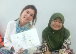 Sketsa Gaun Musim Panas Siswa SD Mugeb Bikin Kagum Bule Spanyol