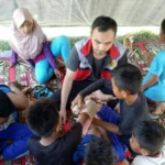 Relawan Muhammadiyah Ajari Cara Tolong Kasus Patah Tulang pada Korban Gempa