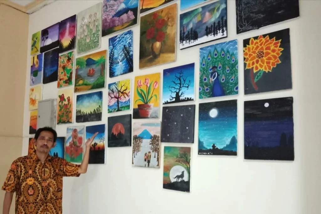 Sssttt! Ada 36 Lukisan Karya Siswa di Dinding Perpustakaan Spemdalas