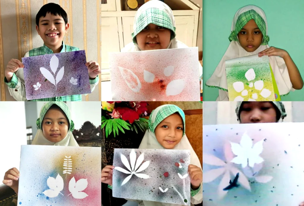 Asyiknya Menggambar Teknik Percik di SDMM