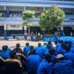 Ratusan Siswa SMK Muhammadiyah 1 Sumberrejo Antusias Ikuti Sosialisasi dan Simulasi Pemadaman Kebakaran