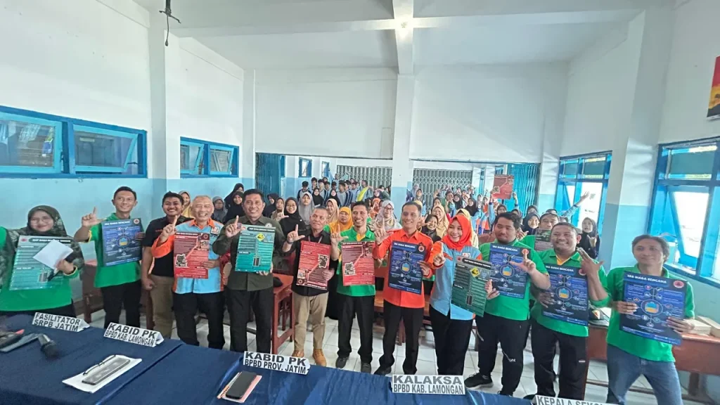 SMAM 1 Babat Gelar Simulasi Kebencanaan Menggandeng BPBD Jatim