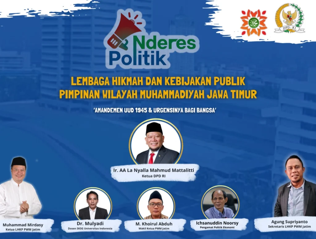 LHKP PWM Jatim Nderes Politik Bersama Ketua DPD RI