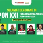 Tujuh Mahasiswa UM Surabaya Mewakili Jawa Timur dalam Ajang PON XXI 2024