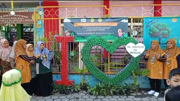 TK Aisyiyah 5 Bungah Ubah 90 Kg Sampah Jadi Ikon Sekolah