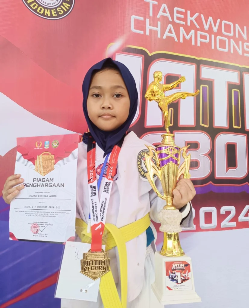 Atlet Cilik SD Mudabo Raih Medali Emas di Kejurprov Taekwondo
