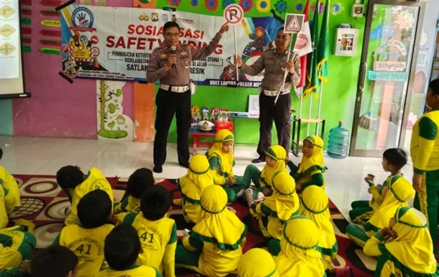 Kanit Lantas Hadir dalam P5 TK ABA 41 Menganti