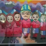 Hari Guru, Siswa Beri Hadiah Karikatur dan Kue Berfoto