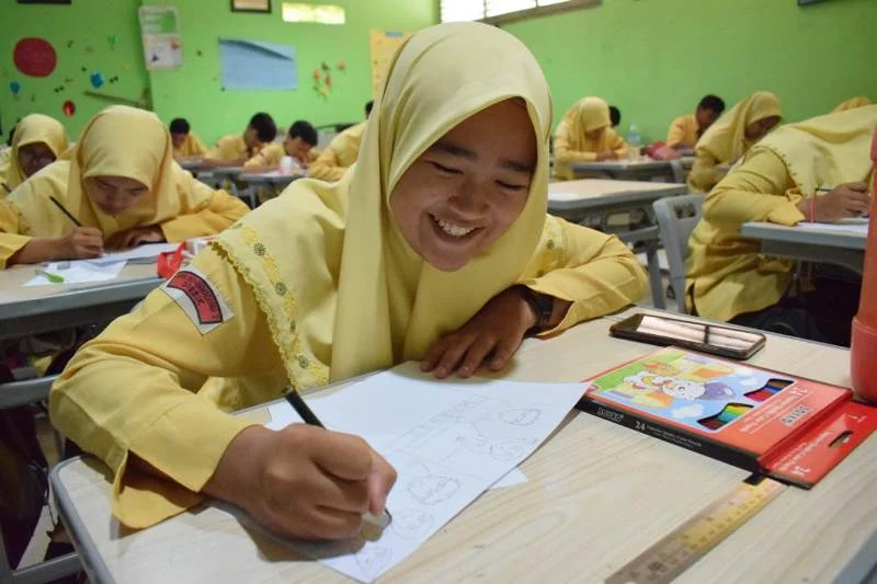 Ujian Seni, Siswa Diminta Membuat Komik Rencana 10 Tahun ke Depan