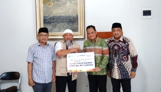 Lazismu Jatim Kirim 50.000 Kaleng Sarden dan 2.000 Dus Air Lazismu ke Cianjur