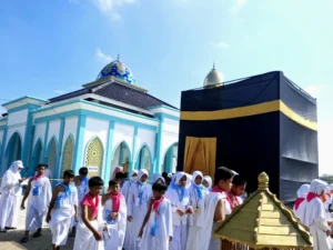 SD Muhammadiyah 2 Bojonegoro Gelar Manasik Haji, Intip Keseruannya Berikut