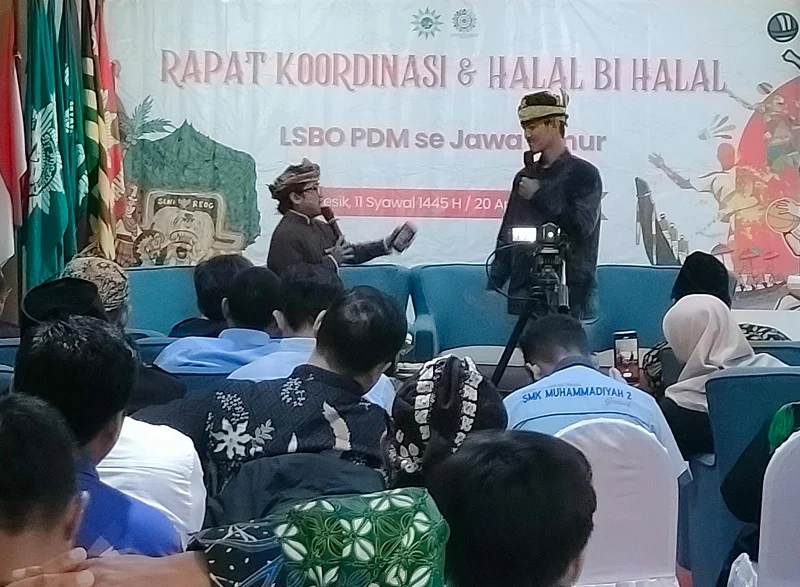 Ludruk Garingan Sinar Pesisir Gresik Meriahkan Halalbihalal LSBO PWM Jatim