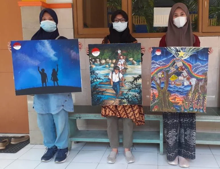 Lukisan ’Berangkat Sekolah’ Juara Favorit