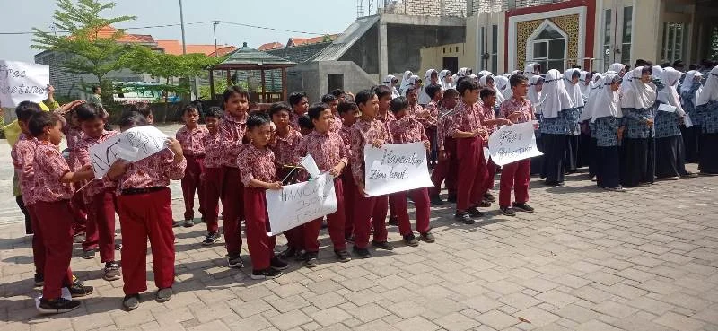 MI Mutwo dan Hamas School Gelar Aksi Bela Palestina