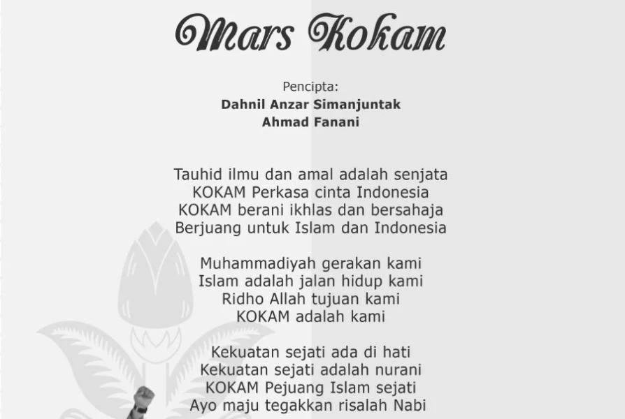 Inilah Lirik Mars KOKAM yang Dilaunching dalam Tanwir I Pemuda Muhammadiyah